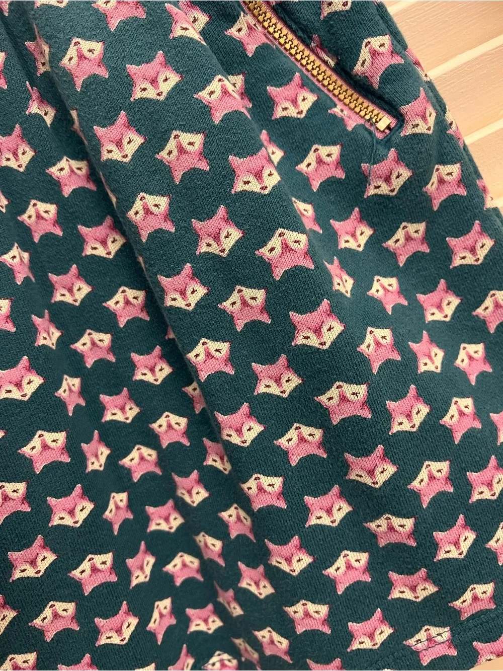 Girls' Fox Print Long Sleeve Dress